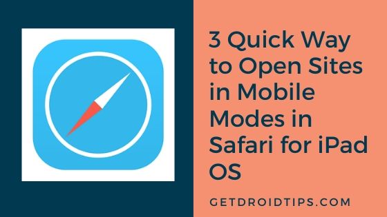 3 Быстрый способ открытия сайтов в мобильных режимах в Safari для iPad OS