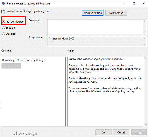 Исправлено: не удается получить доступ к редактору реестра в Windows 10.