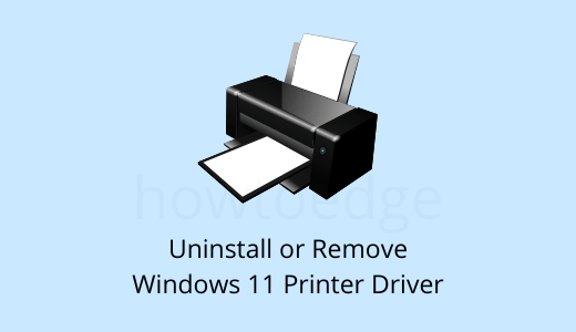 Как удалить или удалить драйвер принтера в Windows 11