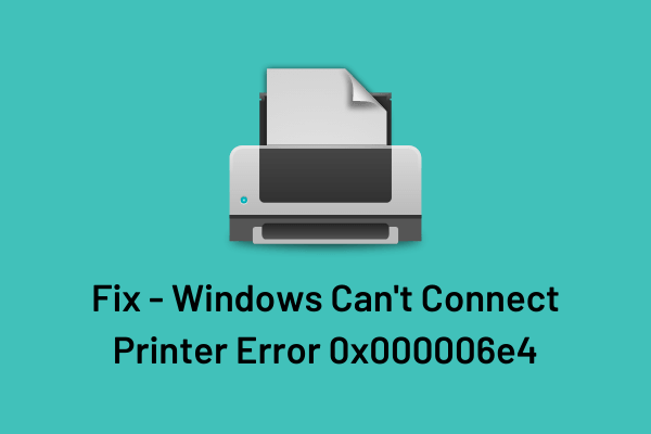 Windows не может подключиться к принтеру Ошибка 0x000006e4