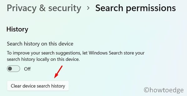 Как отключить недавнюю историю поиска в Windows 11