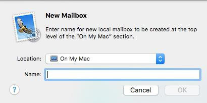 Что делать, если не удается создать новую папку в почтовом приложении Mac