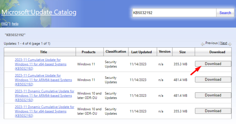 Обновление безопасности Windows 11 21H2 KB5032192